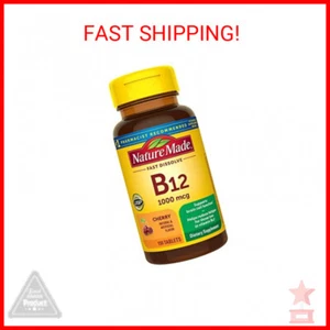 Nature Made Vitamin B12 1000 mcg, Easy to Take Sublingual B12 for Energy Metabol - Picture 1 of 2