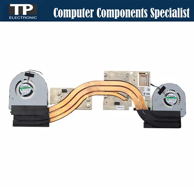 Laptop CPU GPU Heat sink Fan for DELL Precision M7710 7720 055MXD 55MXD - Image 1 of 2