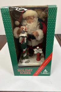 VTG Animated SANTA Musical Holiday Scene Creations FIGURE Decoration NORTH POLE - Picture 1 of 4