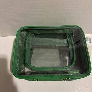 NWT Calpak Medium Clear Cosmetics case in Green apple - Picture 1 of 10