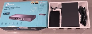 Commutateur Ethernet de bureau TP-LINK 5 ports 2,5 G avec PoE++ 4 ports (TL-SG105PP-M2) - Photo 1/1