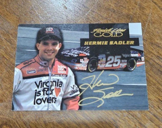 Hermie Sadler  1994 FINISH LINE GOLD AUTOGRAPHED #78 RACING  NASCAR - Image 1 of 2