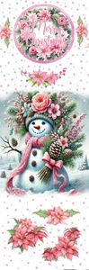 CHRISTMAS SNOWMAN GREEN,FLOWERS - DOGS,CATS,BUTTERFLIES-BOOKMARKS-WITH TASSEL - Bild 1 von 1