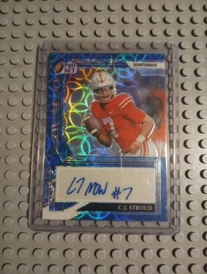 2022 pro set cj stroud Blue auto 7/15 1/1 - Image 1 of 3