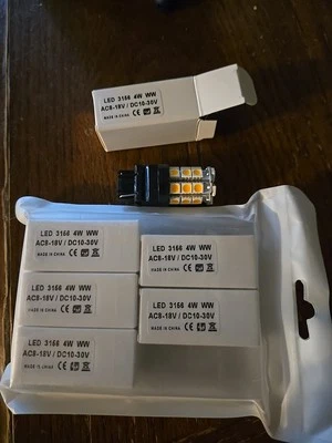 S8 3156 Wege LED Bulbs, S-8 3156 Plastic Base Bulb, 4W Warm White 2700K-3000... - Image 1 of 4