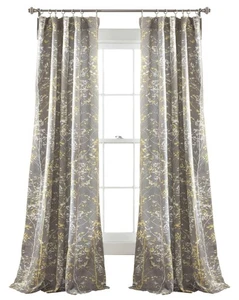 Forest 84 X 52 1 Curtains-Tree Branch Leaf Darkening Window Panel Drapes Set ... - Picture 1 of 2