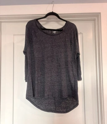 Old Navy Womens Dark Gray 3/4 Sleeve Scoop Neck Knit Top Shirt Size XL - Image 1 of 4