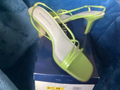 Sandalia Karen Scott Meagan Tacón Tirantes Cuero Lima Talla 8.5 Foto 1 de 4