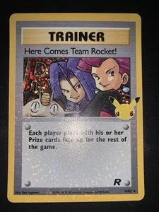 15/82 Ultra Rare Eng English Celebrations Here Comes Team Rocket Card Pokemon - Picture 1 of 2