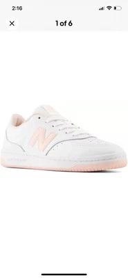 New Balance Women's BBW80 V1 Sneaker Shoes Sz. 9 NEW White/Pink BBW80 - Image 1 of 4