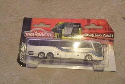 Majorette City Bus MAN City Lion’s Coach L - Polícia - Prata  - Imagem 1 de 2