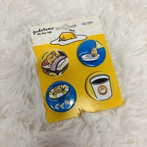 Gudetama Lazy Egg Collector Sanrio 4 Pin Set New - Picture 1 of 2