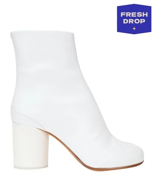 PVP €1080 MAISON MARGIELA Botines de Cuero US10 UK7 EU40 Blanco Punta Tabi Foto 1 de 4
