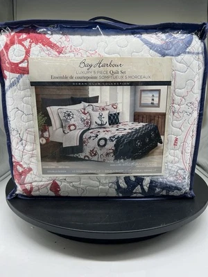 Safdie & Co - Juego de edredón de 5 piezas completo/queen para dormitorio temático océano - KH-B937 Foto 1 de 4