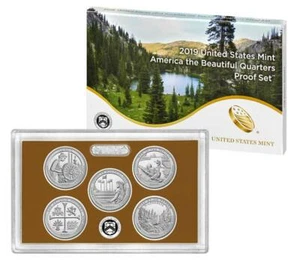 S Proof America the Beautiful Quarter 2019 ATB EE. UU. como nuevo conjunto de 5 monedas OGP/Certificado de autenticidad - Imagen 1 de 3