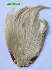 MDI Game Quality Grade A Natural White Indian Cock Cape For Fly Tying K6
