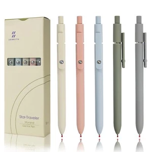 5 Pcs Colorful Gel Pens0.5mm Fine Point for Journaling Note Taking Writing Qu... - Picture 1 of 6