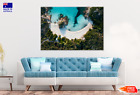 Forest & Sea Shore Aerial View Wall Canvas Home Decor Australian Made Quality