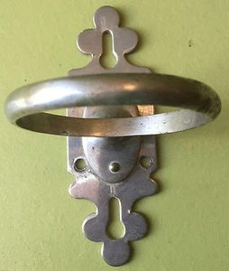 PORTE VERRE METAL INOXYDABLE A FIXER AU MUR ART DECO SALLE DE BAIN. - Picture 1 of 3