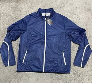 Chaqueta RLX Ralph Lauren Para Hombres L Golf L L Lluvia Cremallera Completa Azul A Cuadros Extraíble Slvs $248 - Imagen 1 de 9