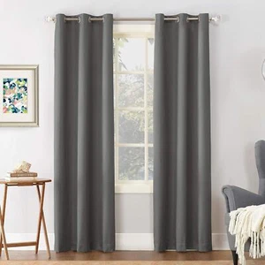 Sun Zero Cooper Thermal Insulated Room Darkening Grommet Curtain Panel, 40 in x - Picture 1 of 5