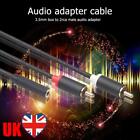 2RCA Male to 3.5mm Female Mic Audio Y Splitter Cable Extension Wire for Speaker
