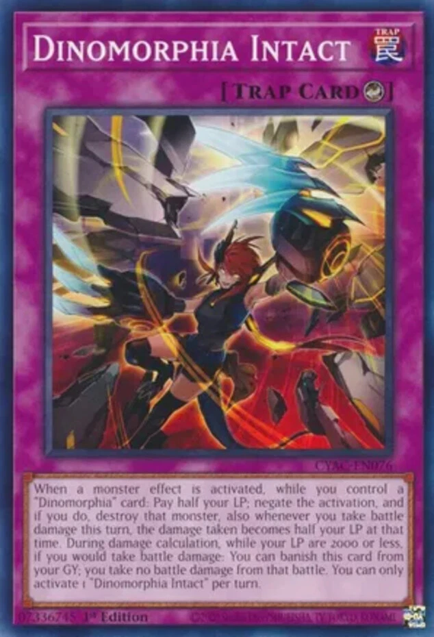 x3 Dinomorphia Intact - CYAC-EN076 - Common - 1st Edition Yu-Gi-Oh! M/NM - Image 1 of 1