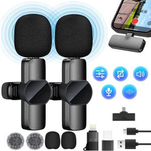 Wireless Lavalier Mikrofon Mini Ansteckmikrofon Handy-Live-Stream für iPhone - Bild 1 von 15
