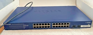 NETGEAR GS724T V3 Prosafe 24 Port Gigabit Smart Switch Working - Picture 1 of 5
