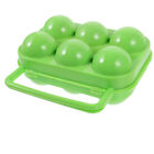 Portable Egg Storage Box with Handle - 6 Grids (Green)