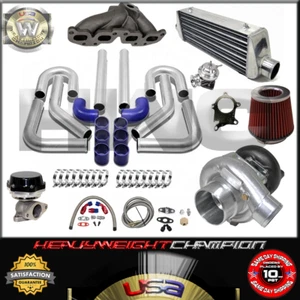Kit Turbo T3/T4 para Nissan QR25DE Altima Sentra SE-R FMIC PK WG BOV Colector BL - Imagen 1 de 7