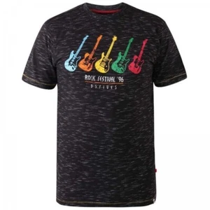 XL SIZE Men's Duke D555 Barnet 'Multi Guitar' T-Shirt Black Reno - Picture 1 of 3