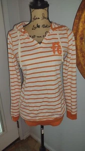 Tommy Girl Vintage striped hoodie Patchwork Elbow Logo XS Length 26.5" - Picture 1 of 8