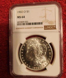 1902 o Morgan silver dollar NGC MS 64 - Picture 1 of 2