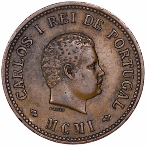 1901 1/2 Tanga Portuguesa India ~ KM#16 Portugal Colonial ~ Bonita Moneda - Imagen 1 de 2