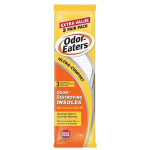 Odor Eaters Ultra Comfort Foot Odor Insoles, 3 Pairs Free Shipping - Picture 1 of 11