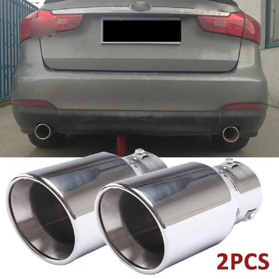 2X Car Exhaust Pipe Tip Rear Tail Throat Muffler For KIA K3 K4 K5 Foto 1 de 4
