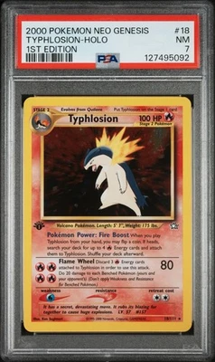 TYPHLOSION Neo Genesis 1st Edition Holo #18 PSA 7 Vintage Pokemon JUST GRADED - Image 1 of 2