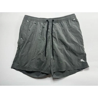 Pantalones Cortos de Natación Tommy Bahama Island Active Para Hombre Gris Forrado 5.5" - Talla M Foto 1 de 4
