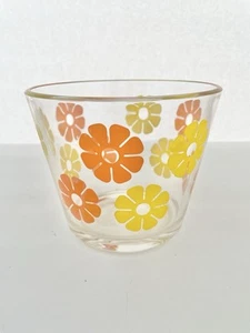 Cubo de hielo de vidrio vintage Colony Flower Power amarillo naranja Groovy retro mod - Imagen 1 de 6