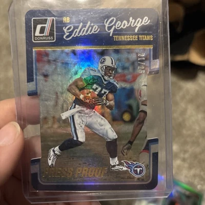 Panini Do Russ 2016 prueba de prensa Eddie George #291/25 Foto 1 de 3