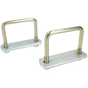 Paquete de 2 M10 80mm x 75mm U-Bolt N-Bolt con Placas y Tuercas ALTA TRACCIÓN - Imagen 1 de 4