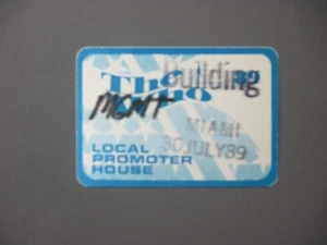 The Who backstage pass satin sticker July 30 1989 - MIAMI - OTTO ! - Picture 1 of 1