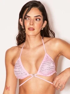 Ann Summers Pacific Pearl Triangle Bikini Top - Pink - Size 18 - WAS £28! - Picture 1 of 6