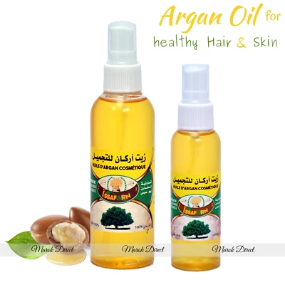 Argan Oil Moroccan 100% Pure Organic Hair Skin Body AntiAgeing Dryness Treatment - Image 1 of 4