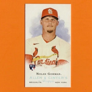 2023 Topps Allen & Ginter Nolan Gorman RDV-6 Rookie Variation Mini RC Cardinals - Picture 1 of 2