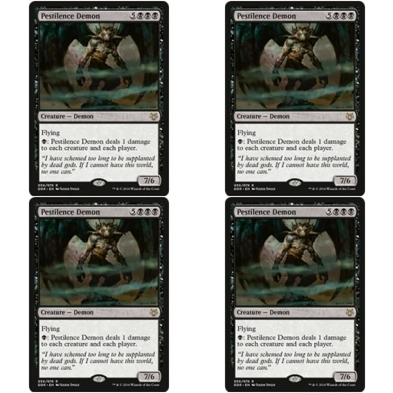 4 x PESTILENCE DEMON NM Nissa vs Ob Nixilis MTG Black - Demon Rare - Image 1 of 1