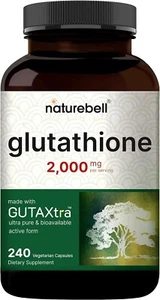 NatureBell Glutathione Supplement 2,000mg Per Serving, 240 Veggie Capsules |... - Picture 1 of 5