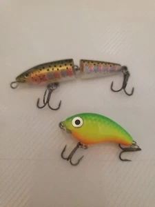 2pc Double Jointed Lure Rainbow Trout ▪︎BASS & Strike King Bitsy Pond Minnow - Picture 1 of 12