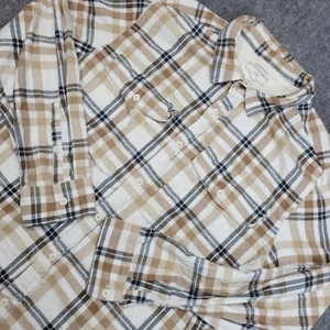 REI Flanellhemd Herren XL beige kariert Baumwolle Outdoor Heritage Workwear Western - Bild 1 von 7